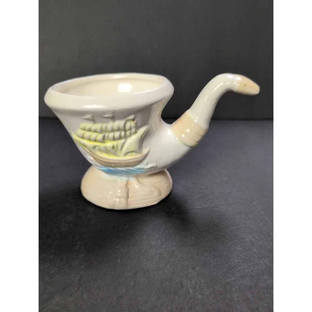 Vintage Relpo Pipe Planter MCM Ceramic Smoking Pipe Vase Japan 1950's-1960's